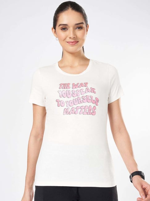 Ajile By Pantaloons Dew Cotton Regular Fit T-Shirt-picture-71