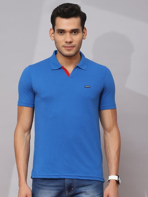 Cloak & Decker by Monte Carlo Royal Blue Regular Fit Polo T-Shirt-picture-47