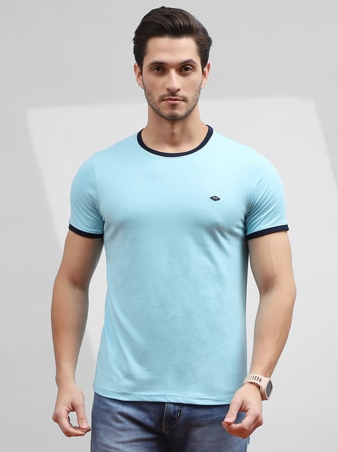 Cloak & Decker by Monte Carlo Sky Blue Regular Fit T-Shirt-picture-41