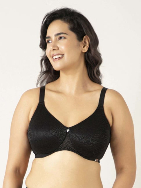 Amante Black Embroidered Bra-image-43
