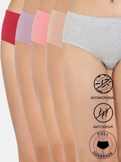 Zivame Multicolor Solid Panties (Pack of 5)