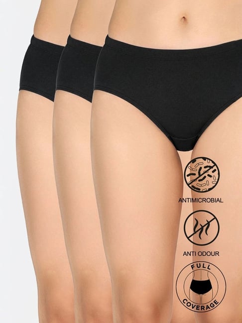 Zivame Black Solid Panties (Pack of 3)-picture-29