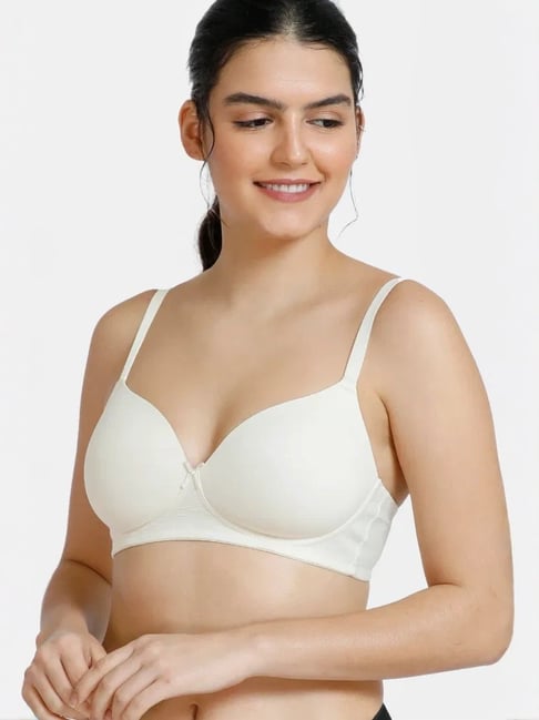 Zivame White Solid Bra