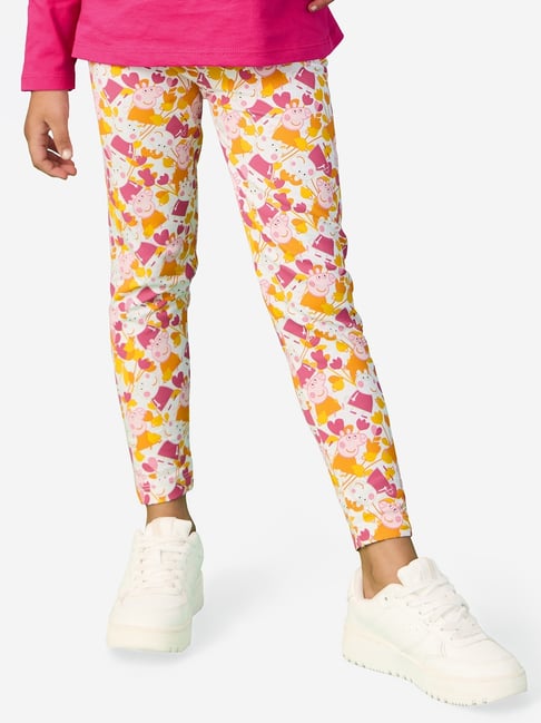 The Souled Store Girls Multi Peppa Pig Good Vibes Cotton Leggings-picture-18