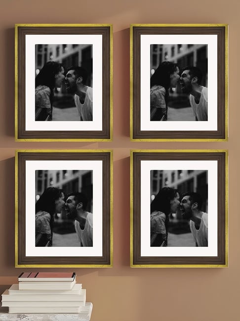 Art Street Synthetic Wood Gold Photo Frame (8 x 10 Inch) - Set of 4-picture-26