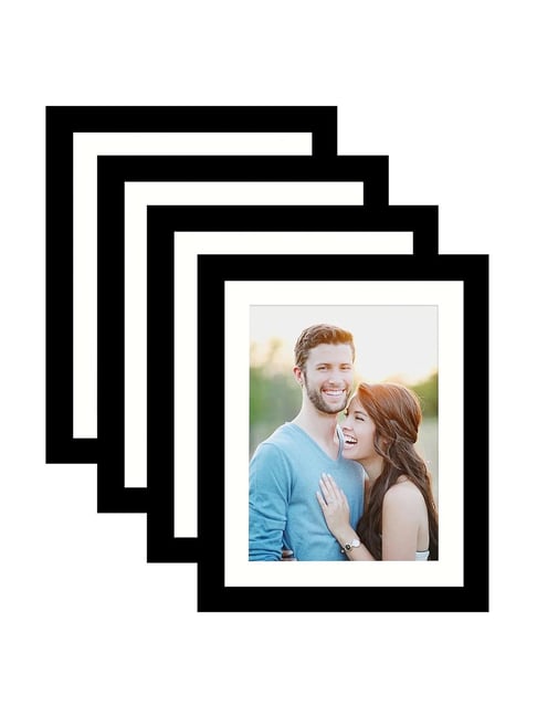 Buy Art Street Black Photo Frame (6 x 8 Inch) - Set of 4 at Best