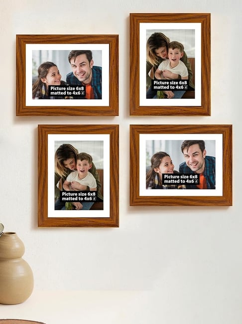 Buy Art Street Brown Photo Frame (6 x 8 Inch) - Set of 4 at Best