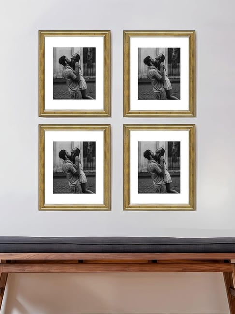 Art Street Synthetic Wood Gold Photo Frame (11 x 14 Inch) - Set of 4-picture-32