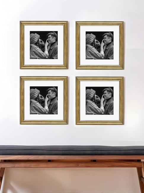 Art Street Synthetic Wood Gold Photo Frame (12 x 12 Inch) - Set of 4-picture-30