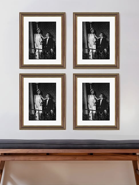 Art Street Synthetic Wood Brown Photo Frame (12 x 16 Inch) - Set of 4-picture-48