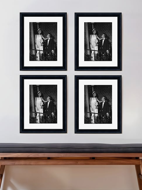 Art Street Synthetic Wood Black Photo Frame (12 x 16 Inch) Set of