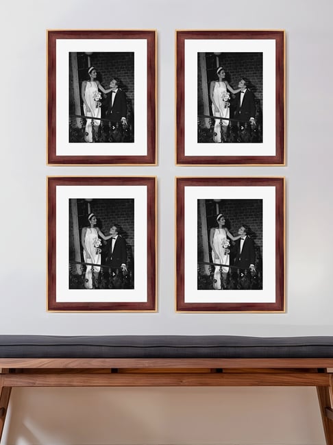 Art Street Synthetic Wood Brown Photo Frame (12 x 16 Inch) - Set of 4-picture-38