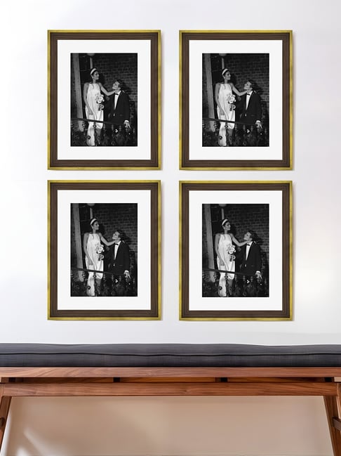 Art Street Synthetic Wood Gold Photo Frame (12 x 16 Inch) - Set of 4-picture-21