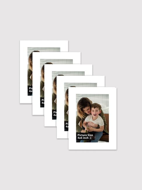 Art Street Synthetic Wood White Photo Frame (4 x 6 Inch) - Set of 5-picture-41