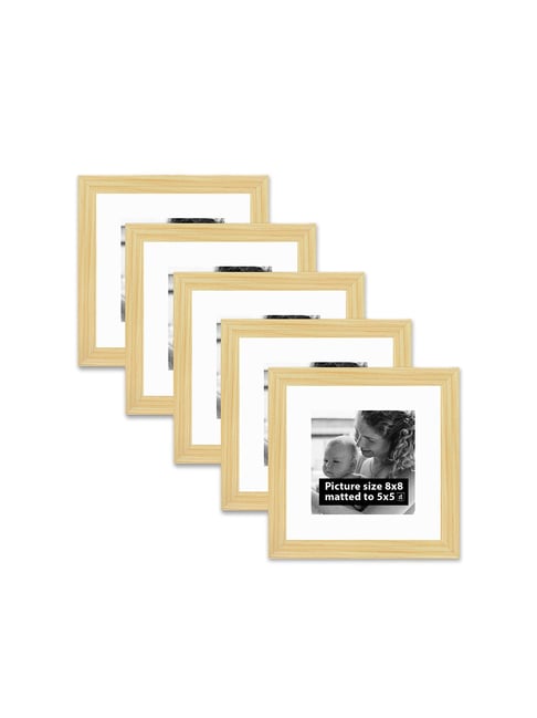 Art Street Synthetic Wood Beige Photo Frame (8 x 8 Inch) - Set of 5-picture-20