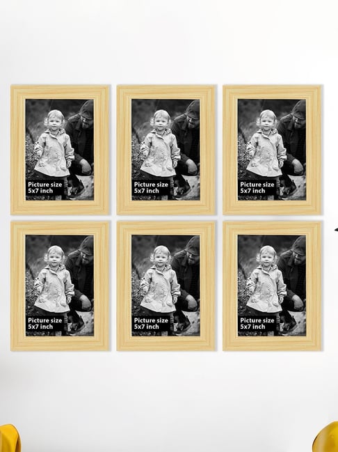 Art Street Synthetic Wood Beige Photo Frame (5 x 7 Inch) - Set of 6-picture-11