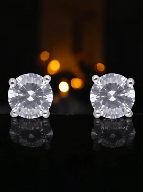 crash.club By CKC Silver Solitaire Zircon Ear Studs-picture-39