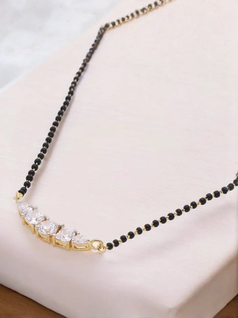 crash.club By CKC Classic Gold-Toned Mangalsutra with Sparkling Stones-picture-35