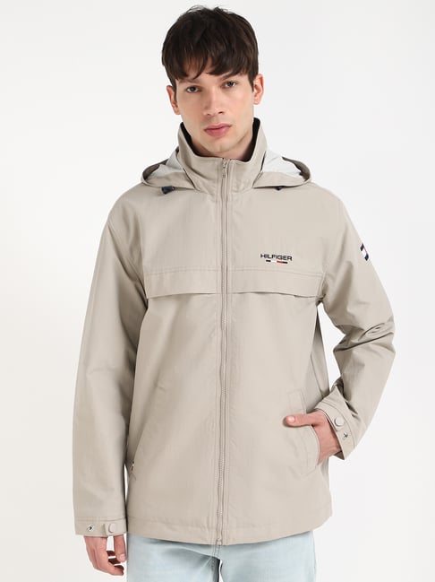 TOMMY HILFIGER Grey Nylon Regular fit Jacket