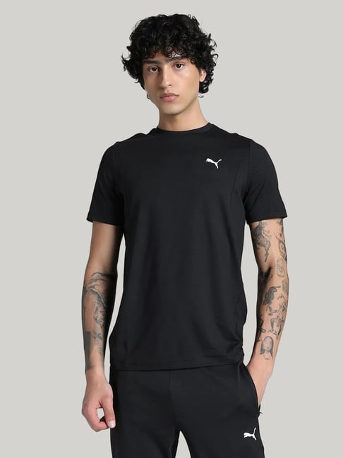 Puma Black Regular Fit Sports T-Shirt
