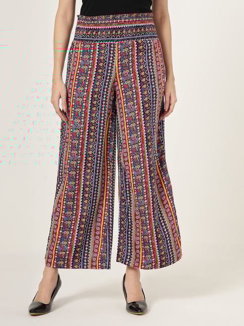 Style Quotient Women Multi Color Printed Flared Pants-picture-11