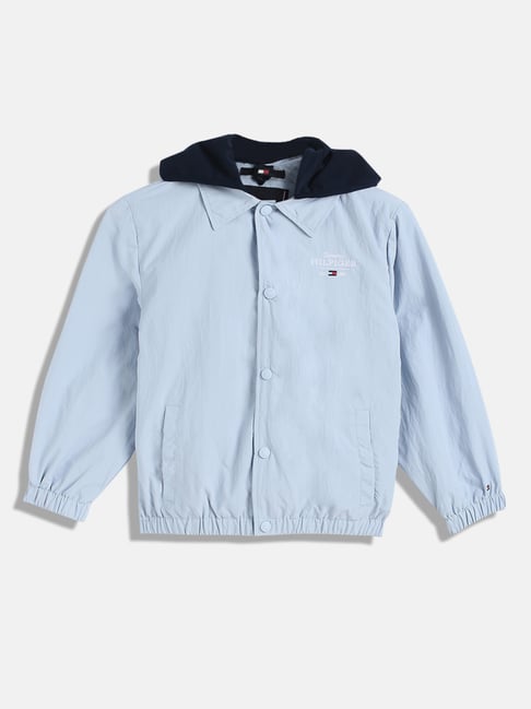 TOMMY HILFIGER Boys Blue Nylon Solid Jacket-picture-29