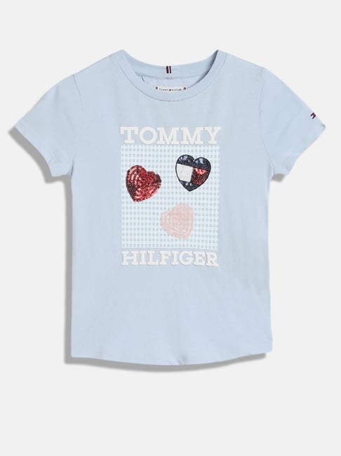 TOMMY HILFIGER Girls Blue Cotton Others T-Shirt-picture-35
