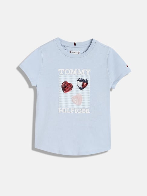 TOMMY HILFIGER Girls Blue Cotton Others T-Shirt-picture-32