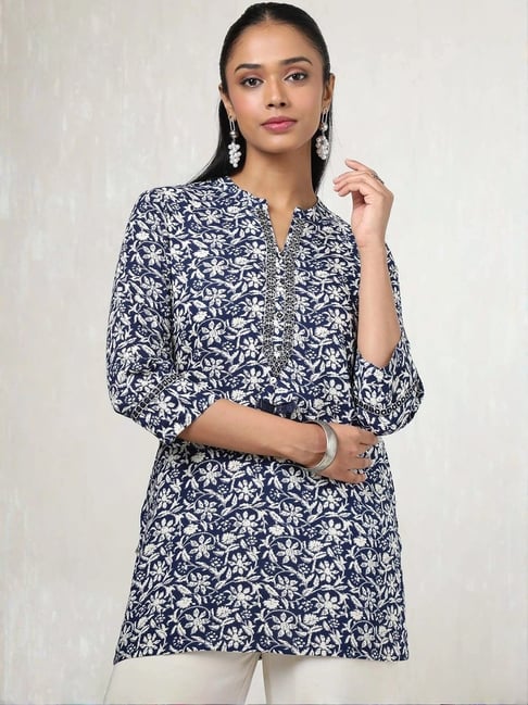 Soch Blue Floral Print Tunic-picture-32