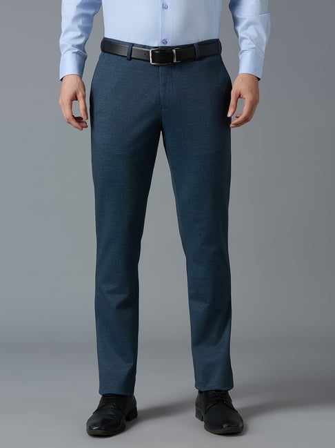 Reid & Taylor Grey Comfort fit Solid Trousers-picture-40