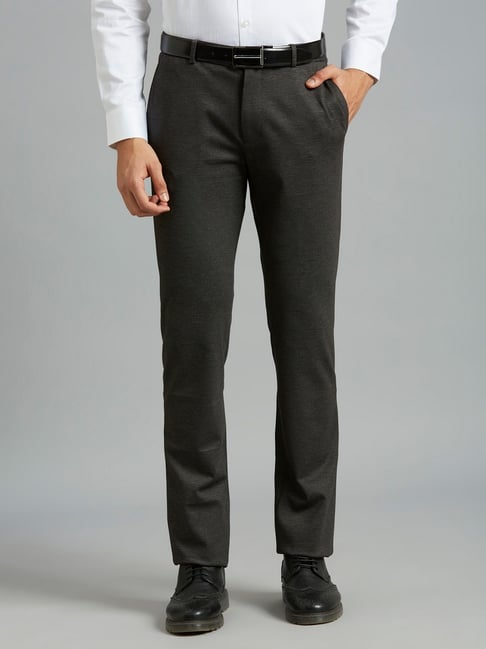 Reid & Taylor Brown Comfort fit Solid Trousers-picture-10