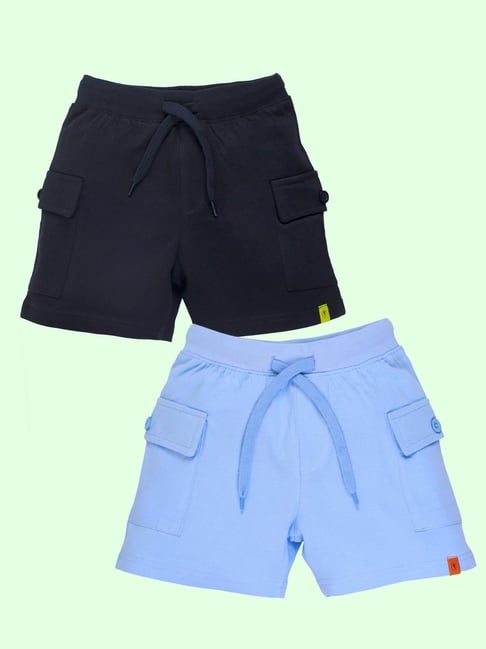 Kiddopanti Clothing Red White And Blue Cargo Shorts Kiddopanti