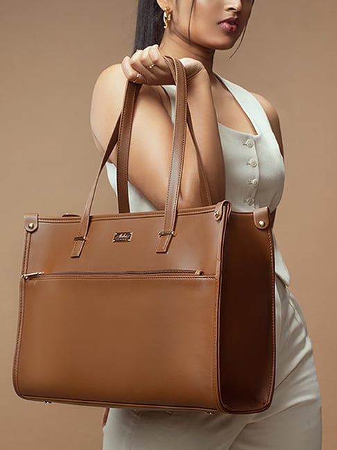 Strokes by Namrata Mehta Mocha Large Tote Bag-picture-29