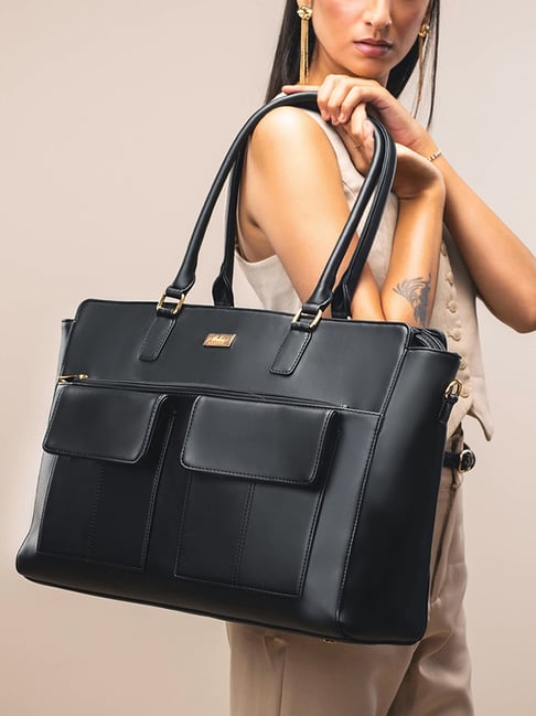 Strokes by Namrata Mehta Black Extra Large Tote Bag-picture-21