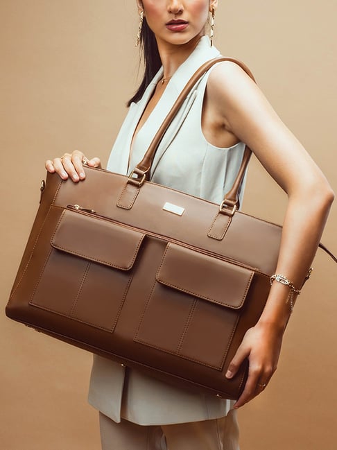 Strokes by Namrata Mehta Mocha Extra Large Tote Bag-picture-32