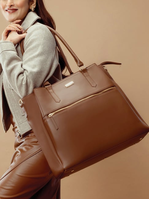 Strokes by Namrata Mehta Brown Extra Large Tote Bag-picture-33