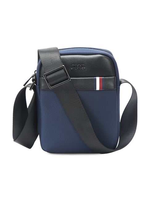 TOMMY HILFIGER Navy Seymore Textured Cross Body Bag
