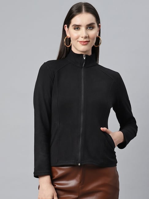 Nayam by Lakshita Black Fleece Solid Jackets-picture-32