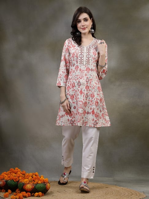 Nayam by Lakshita Red Viscose Embroidery Kurti-picture-15