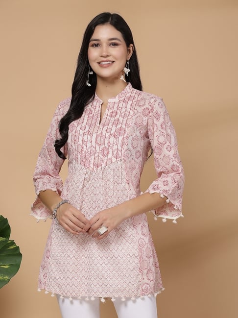 Nayam by Lakshita Pink Cotton Printed Kurti-picture-16