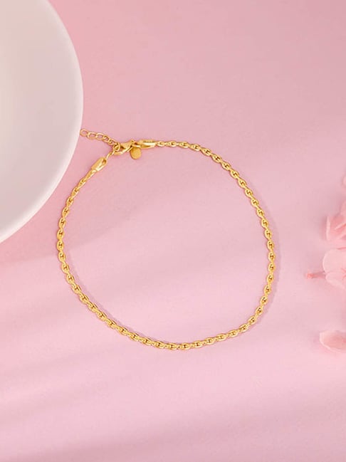 GIVA 925 Silver Golden Step Up Anklets For Women-picture-36