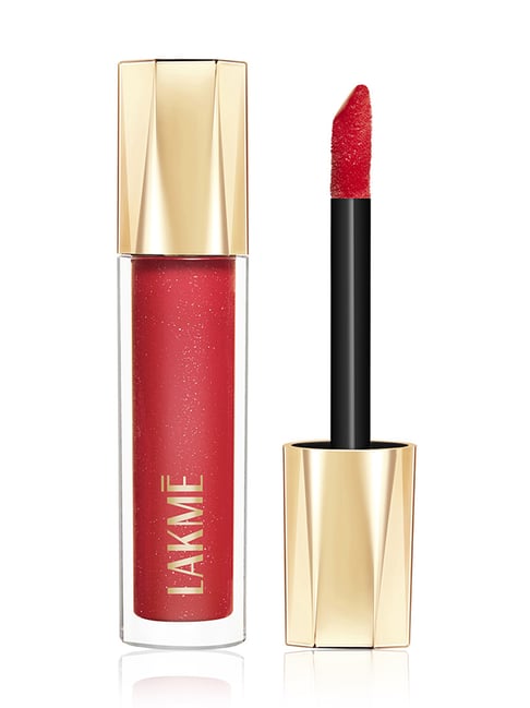 Lakme Glitterati Lip Glaze Lip Gloss 101 Scarlet Spritzer - 5 ml-image-33
