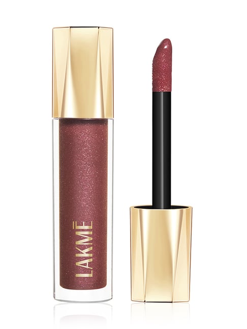 Lakme Glitterati Lip Glaze Lip Gloss 303 Caramel Drizzle - 5 ml-image-11