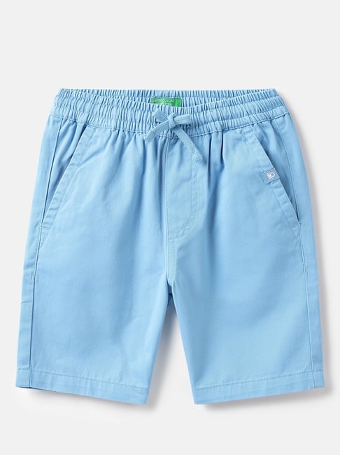 United Colors of Benetton Boys Blue Cotton Shorts