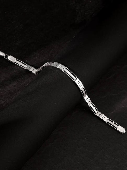 GIVA 925 Silver Swagger Bracelet Adjustable For Men