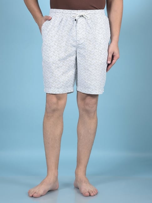 Crimsoune Club White Cotton Regular Printed Shorts