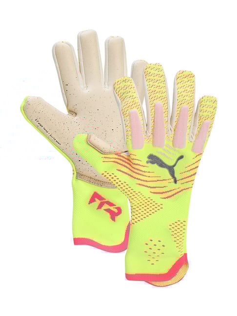 Puma FUTURE Ultimate NC Printed Yellow Alert Sun Struck Goalkeeper Gloves 