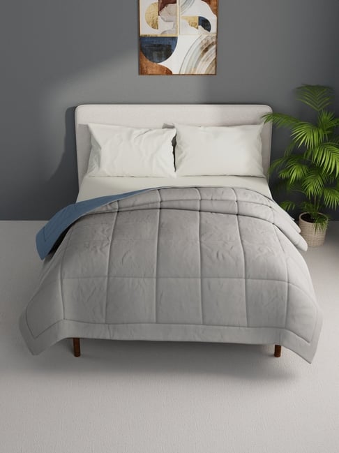 Bianca Multicolor Microfibre Solid Double Comforter
