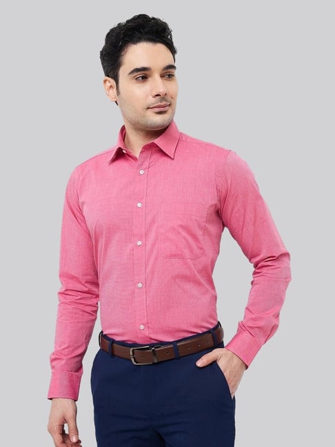 Raymond Pink Cotton Slim Fit Shirt-picture-43