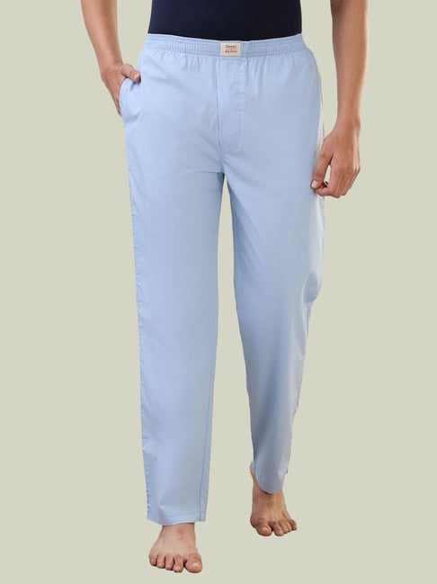 SleepZ by Raymond Blue Cotton Regular Fit Nightwear Pyjamas